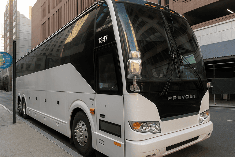 a Charter Bus Rental Roselle coach bus